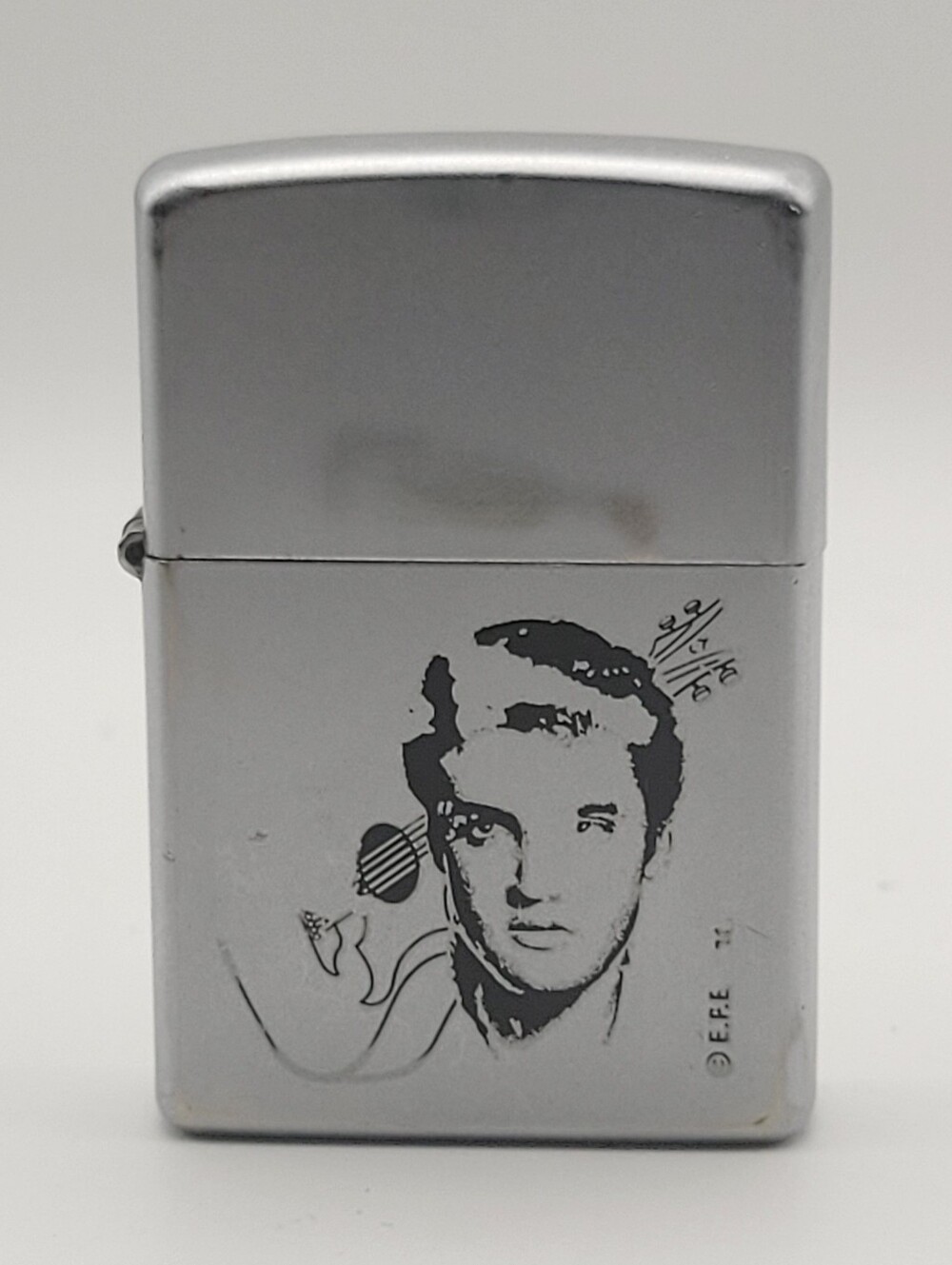 Retro Elvis Presley Zippo Brushed Chrome, Untested